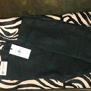 7 for all mankind green snakeskin skinny pants